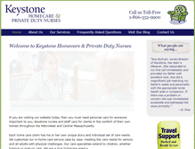 Tablet Screenshot of keystonehomecare.com
